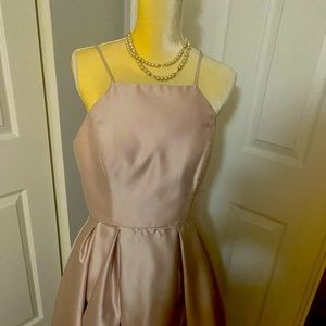 Betsy and Adam Satin dress. Great HOCO dress. Worn once excellent condition.